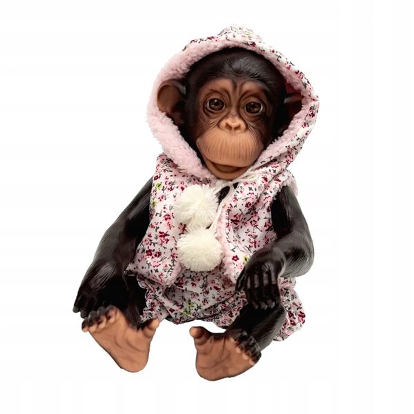 Bambola Scimmia Scimpanzé 32 cm - Peluche realistico per bambini 3+