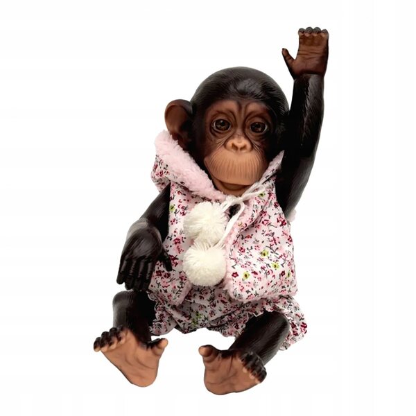 Bambola Scimmia Scimpanzé 32 cm - Peluche realistico per bambini 3+
