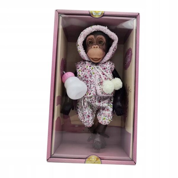 Bambola Scimmia Scimpanzé 32 cm - Peluche realistico per bambini 3+