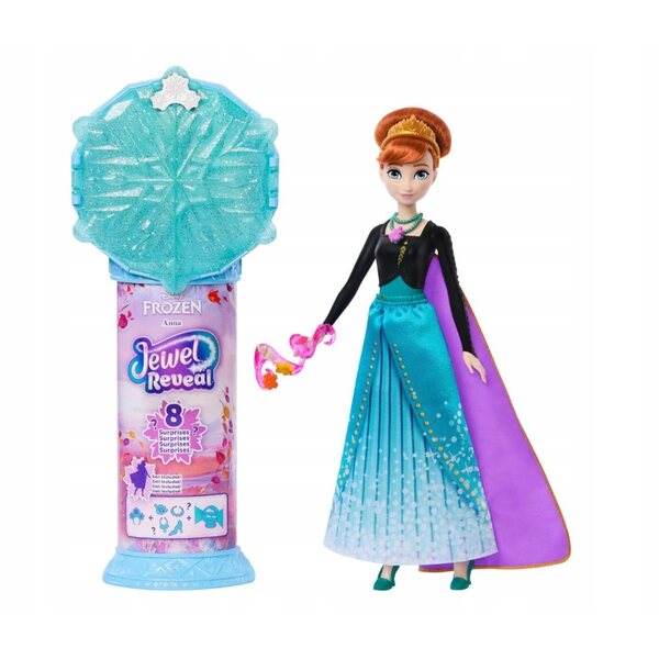 Anna Jewel Reveal Puppe aus Frozen mit Überraschung und Zubehör 29 cm Mattel