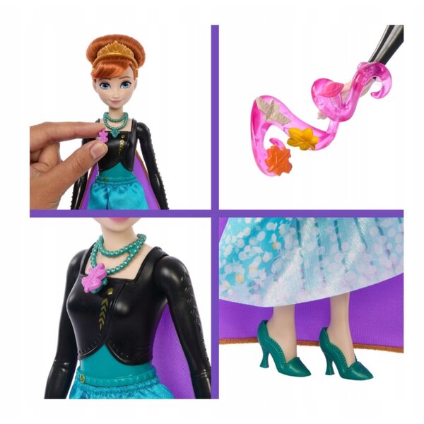 Anna Jewel Reveal Puppe aus Frozen mit Überraschung und Zubehör 29 cm Mattel