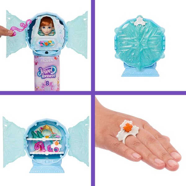 Anna Jewel Reveal Puppe aus Frozen mit Überraschung und Zubehör 29 cm Mattel