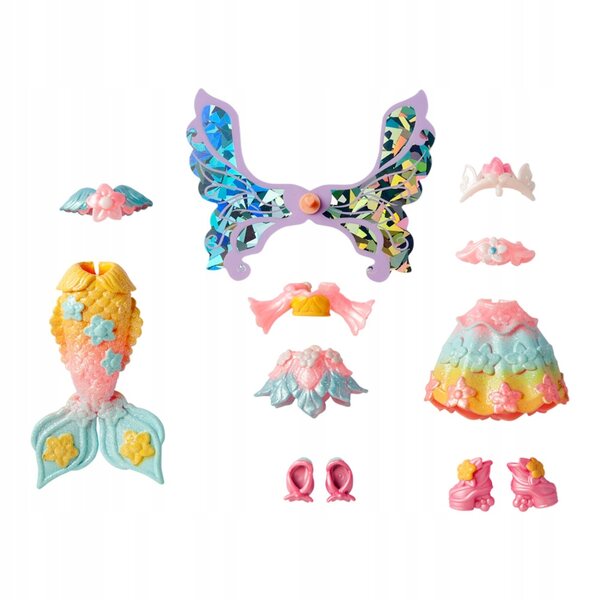 KookyLoos Rainbow Doll Fairytale con 3 Costumi e Accessori per Bambini