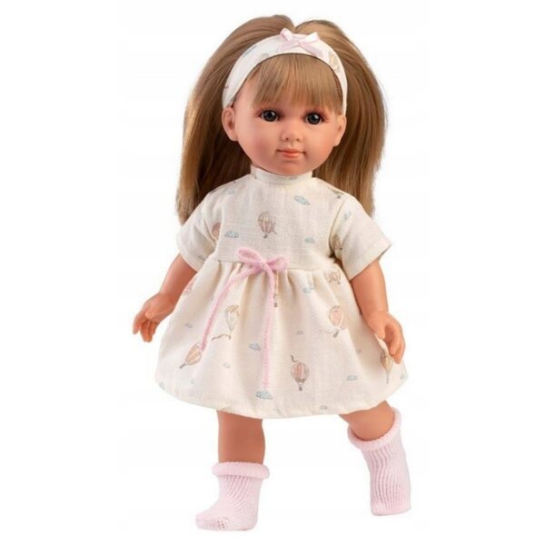 Bambola Elena 35 cm artigianale con vestiti in cotone biologico