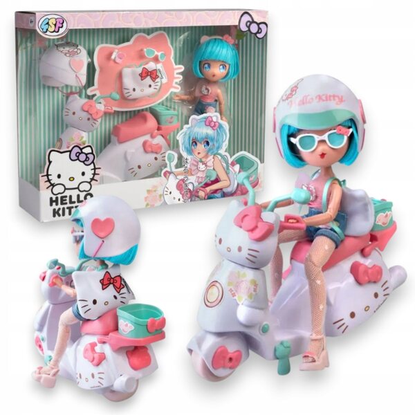 Hello Kitty Doll Pretty Pink Scooter Famosa con Scooter e Accessori Moda