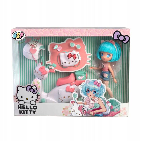 Hello Kitty Doll Pretty Pink Scooter Famous mit Roller und Modeaccessoires