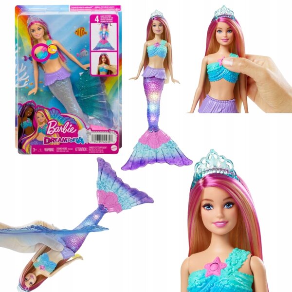 Barbie Dreamtopia Syrenka mit farbwechselnden Zauberlichtern für Kinder