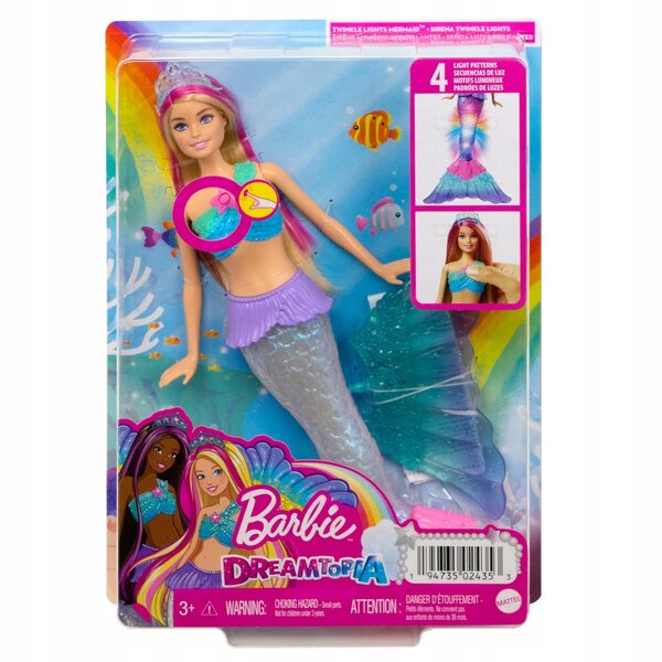 Barbie Dreamtopia Syrenka mit farbwechselnden Zauberlichtern für Kinder