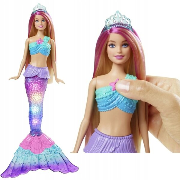 Barbie Dreamtopia Syrenka mit farbwechselnden Zauberlichtern für Kinder
