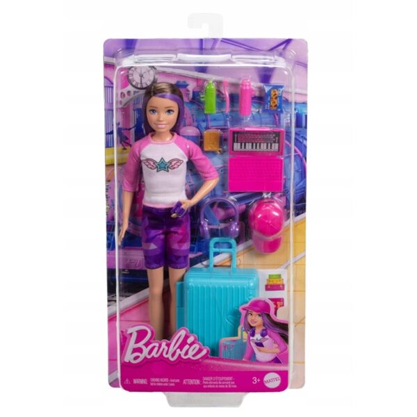 Barbie Traveller mit Koffer und Zubehörset für Kinder ab 3 Jahren