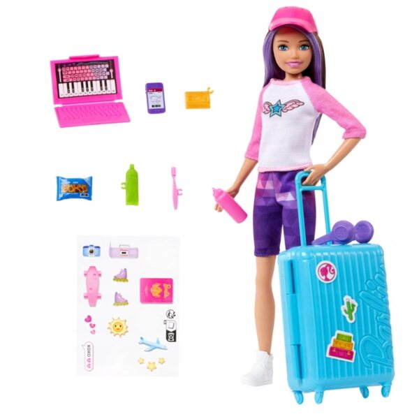 Barbie Traveller mit Koffer und Zubehörset für Kinder ab 3 Jahren