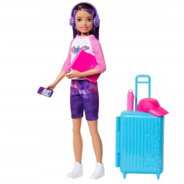 Barbie Traveller mit Koffer und Zubehörset für Kinder ab 3 Jahren