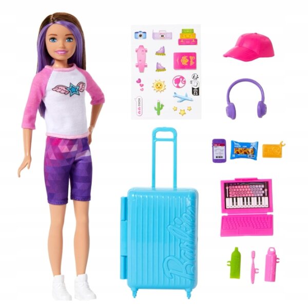 Barbie Traveller mit Koffer und Zubehörset für Kinder ab 3 Jahren