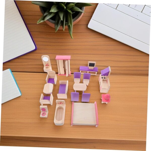 Kit de bricolage de meubles miniatures pour maison de poupée STOBAZA, facile à assembler et coloré