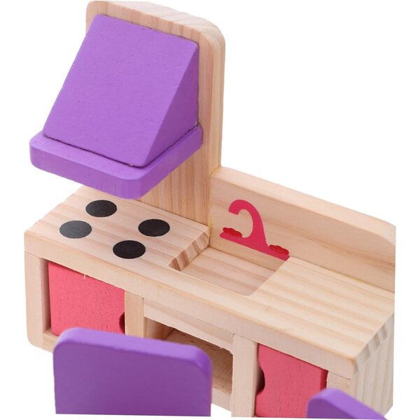 Kit de bricolage de meubles miniatures pour maison de poupée STOBAZA, facile à assembler et coloré
