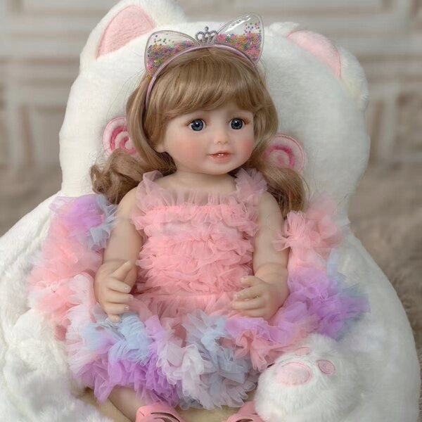 Bambola Reborn 55 cm dall'aspetto naturale, bambola realistica per bambini 3+