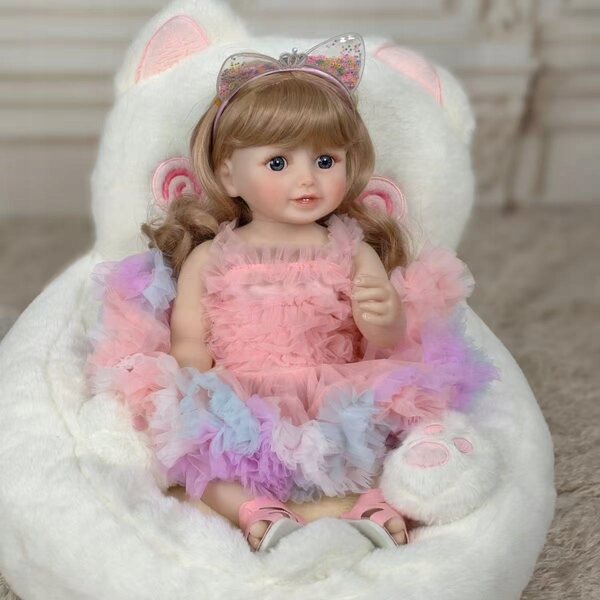 Bambola Reborn 55 cm dall'aspetto naturale, bambola realistica per bambini 3+