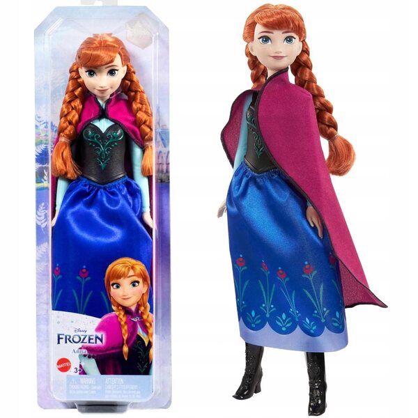 Anna Disney Frozen Frozen Puppe, Spielzeug für Kinder ab 3 Jahren, Mattel