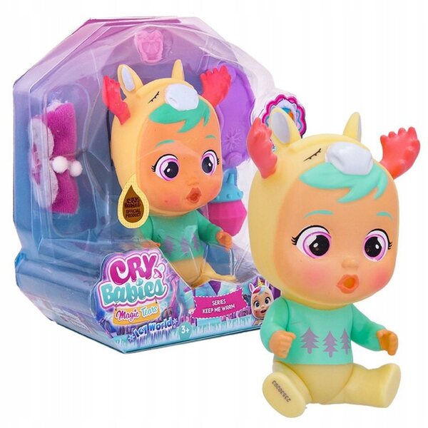 Cry Babies Magic Tears Keep Me Warm Riley Puppe 13 cm für Kinder ab 3 Jahren