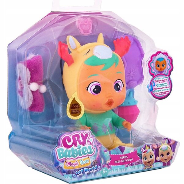 Cry Babies Magic Tears Keep Me Warm Riley Puppe 13 cm für Kinder ab 3 Jahren