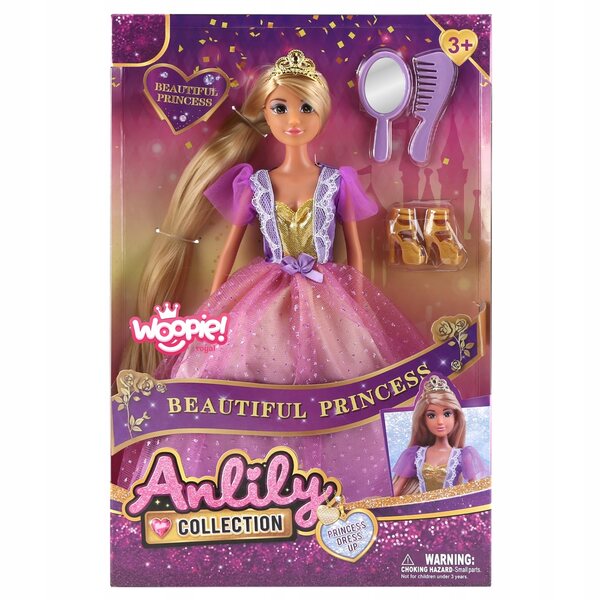 Bambola della Principessa Lili con capelli lunghi e accessori reali Woopie