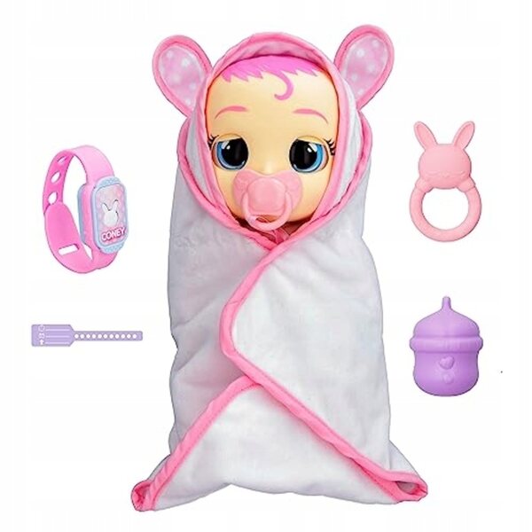 Cry Babies - Interaktywna lalka noworodek Newborn Coney 30cm