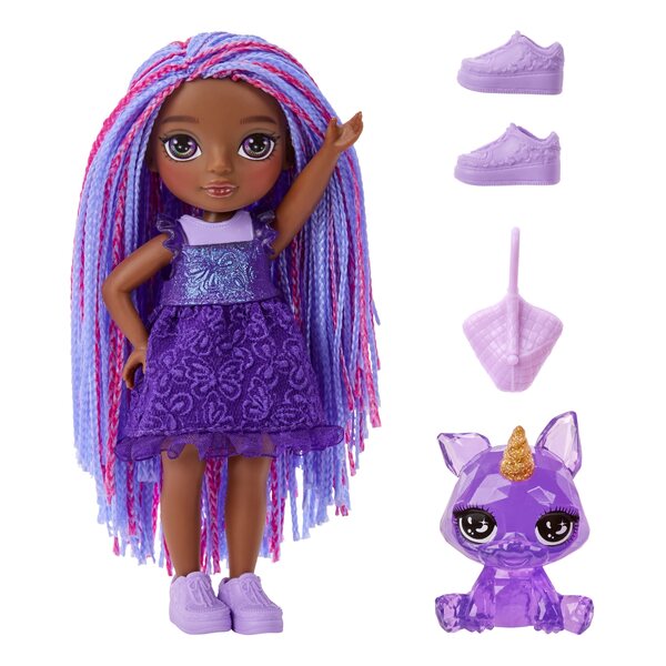 Rainbow High Littles Indigo Bailey Bambola 14 cm con Borsa e Accessori
