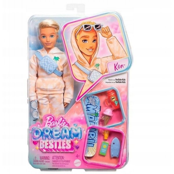 Barbie Dream Besties Ken mit Zubehör, ökologische und kreative Puppe 29 cm
