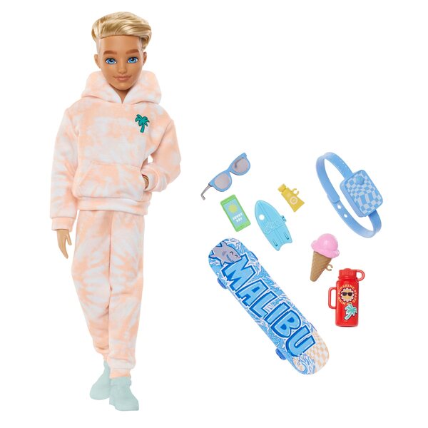 Barbie Dream Besties Ken mit Zubehör, ökologische und kreative Puppe 29 cm