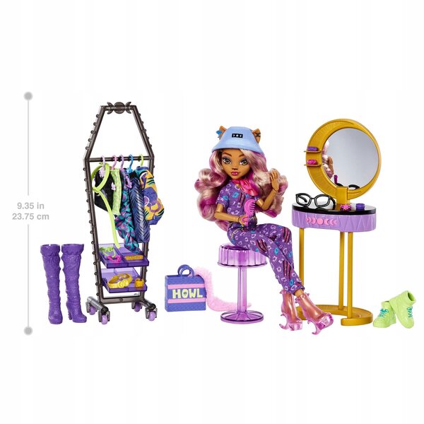 Monster High Clawdeen Wolf Mattel 29 cm con abiti e accessori moda