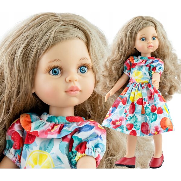 Lalka Paola Reina Carla w sukience w owoce- 32cm