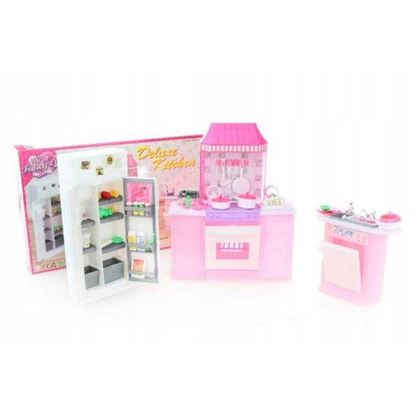 Gloria Luxuriöses Kinderküchenset mit Backofen, Spüle und Kühlschrank