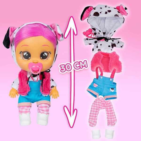 Cry Babies Dressy Dotty 30 cm große interaktive Puppe mit Geräuschen und Tränen