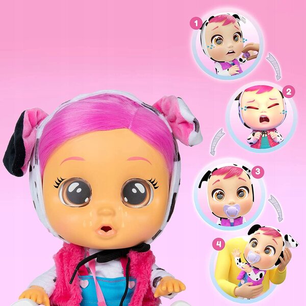 Cry Babies Dressy Dotty 30 cm große interaktive Puppe mit Geräuschen und Tränen