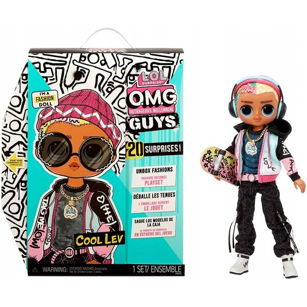 L.O.L. Überraschung! OMG Guys Cool Lev, einzigartige und originelle Sammlerpuppe