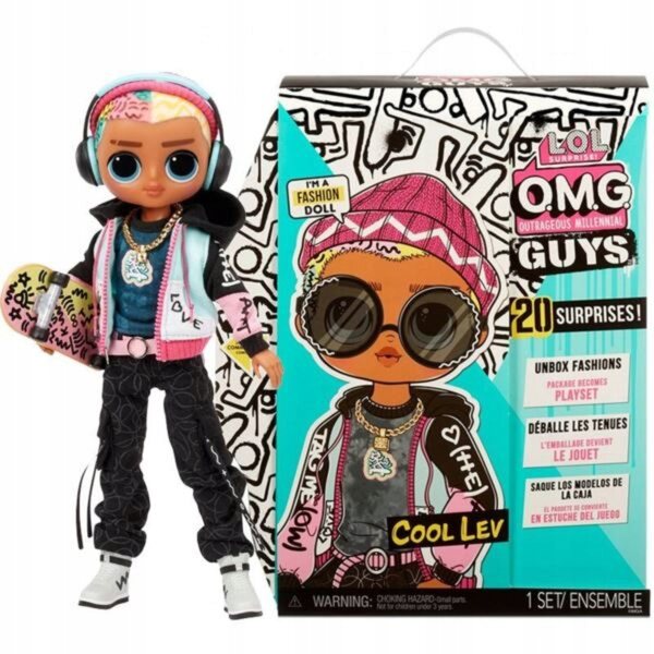 L.O.L. Überraschung! OMG Guys Cool Lev, einzigartige und originelle Sammlerpuppe