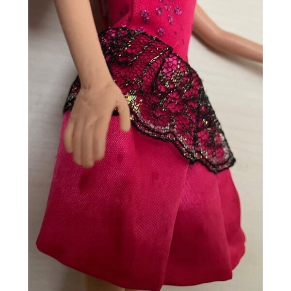 Barbie originale 1999 con abito rosa e scarpe, bambola vintage di qualità