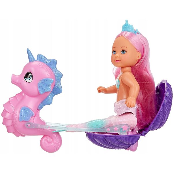 SIMBA ZESTAW EVI LOVE – LALKA SYRENKA Z POWOZEM 12 CM, MAGICZNA ZABAWA!