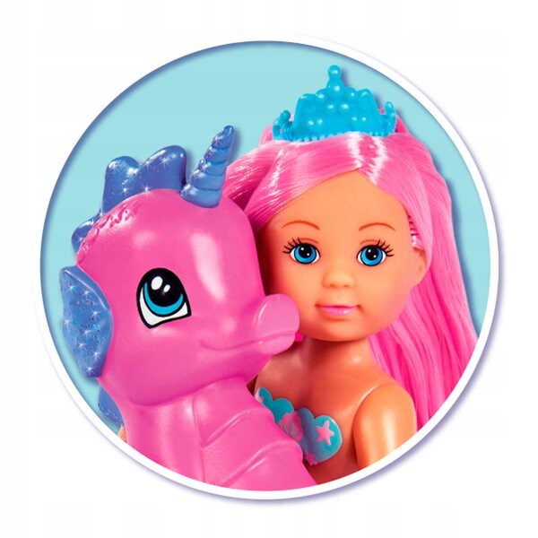 SIMBA ZESTAW EVI LOVE – LALKA SYRENKA Z POWOZEM 12 CM, MAGICZNA ZABAWA!