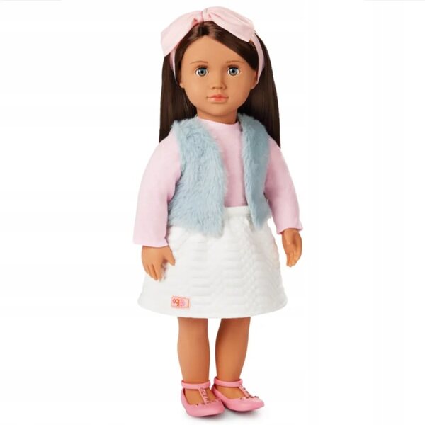 Our Generation Paulina Puppe 46 cm mit eleganter Kleidung und Möbelteilen