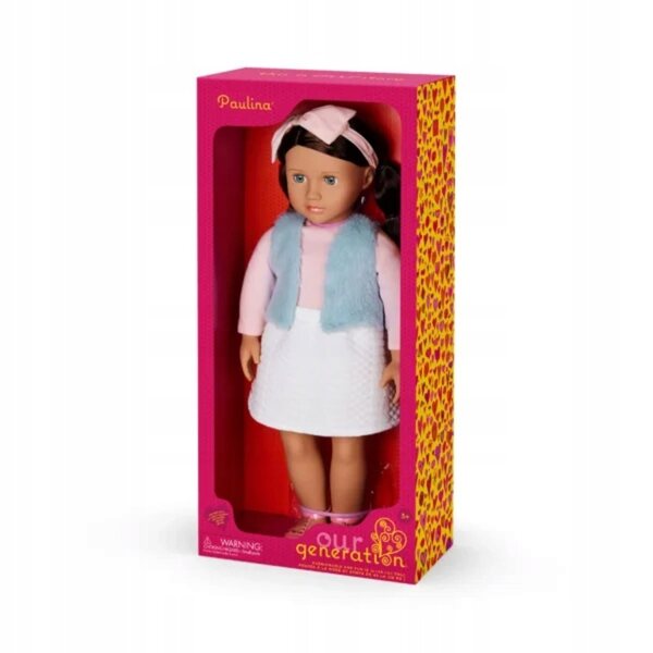 Our Generation Paulina Puppe 46 cm mit eleganter Kleidung und Möbelteilen