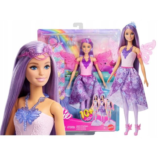 Lalcka Barbie Magische Verwandlung in eine Feenprinzessin oder Meerjungfrau mit Kleidern