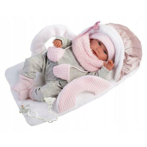 Lalka bobas płacząca Mimi nosidełkiem 42cm