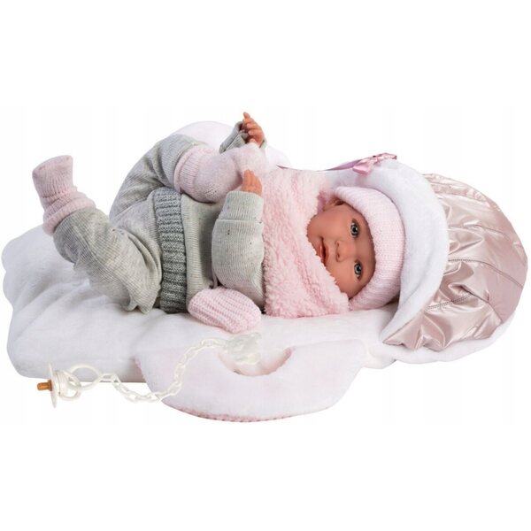 Lalka bobas płacząca Mimi nosidełkiem 42cm