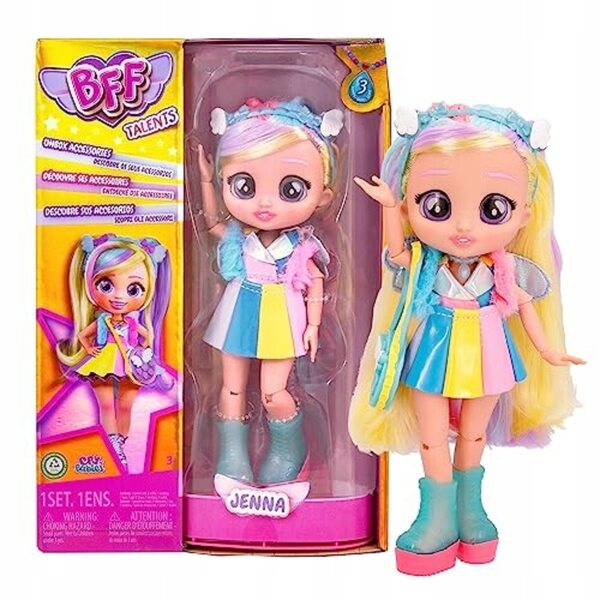 BFF von Cry Babies Jenna – Modepuppe mit langen Haaren und vielen Accessoires