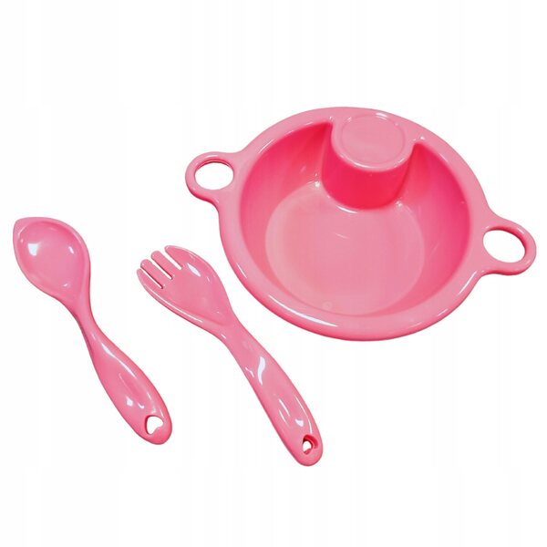 Set Accessori per Bambole Kit di Pasti con Ciotola, Forchetta e Cucchiaio
