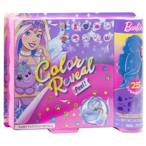 Barbie Color Reveal Fantasy-Fee mit Zubehör und Überraschungstier