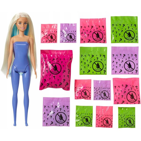 Barbie Color Reveal Fantasy-Fee mit Zubehör und Überraschungstier