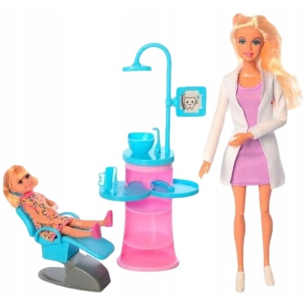 Bambola Defa Lucy, una dentista con studio professionale e accessori per bambini