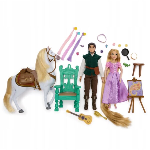 Disney Rosaspunta, Flynn, Pascal, Maximus Puppenset mit Zubehör